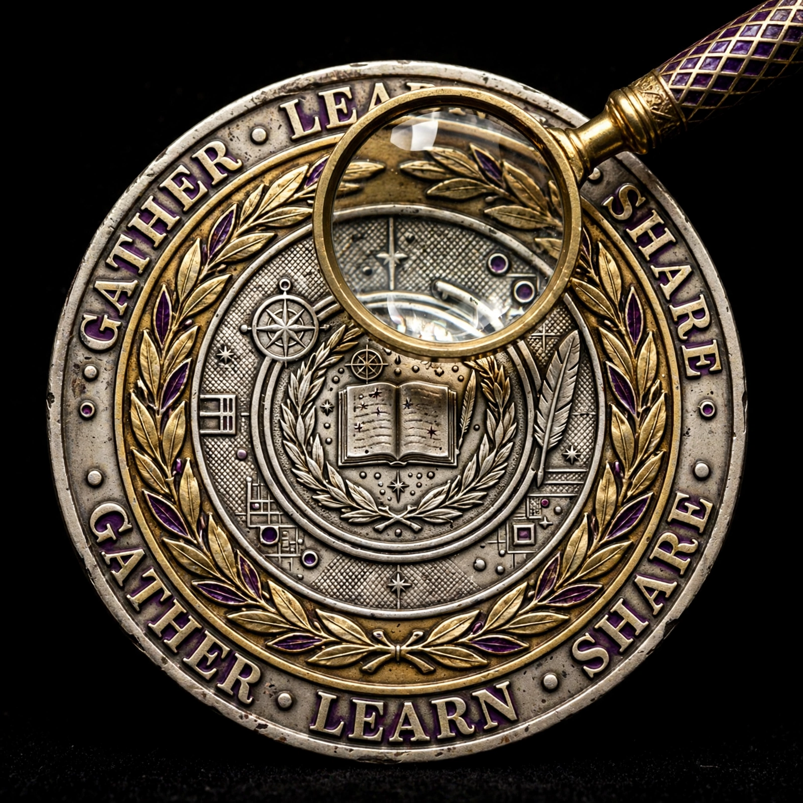 Coins Are Us Coin Club coin, back — gather, learn, share